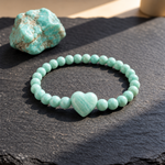 Load image into Gallery viewer, Amazonite_Heart_Bracelet