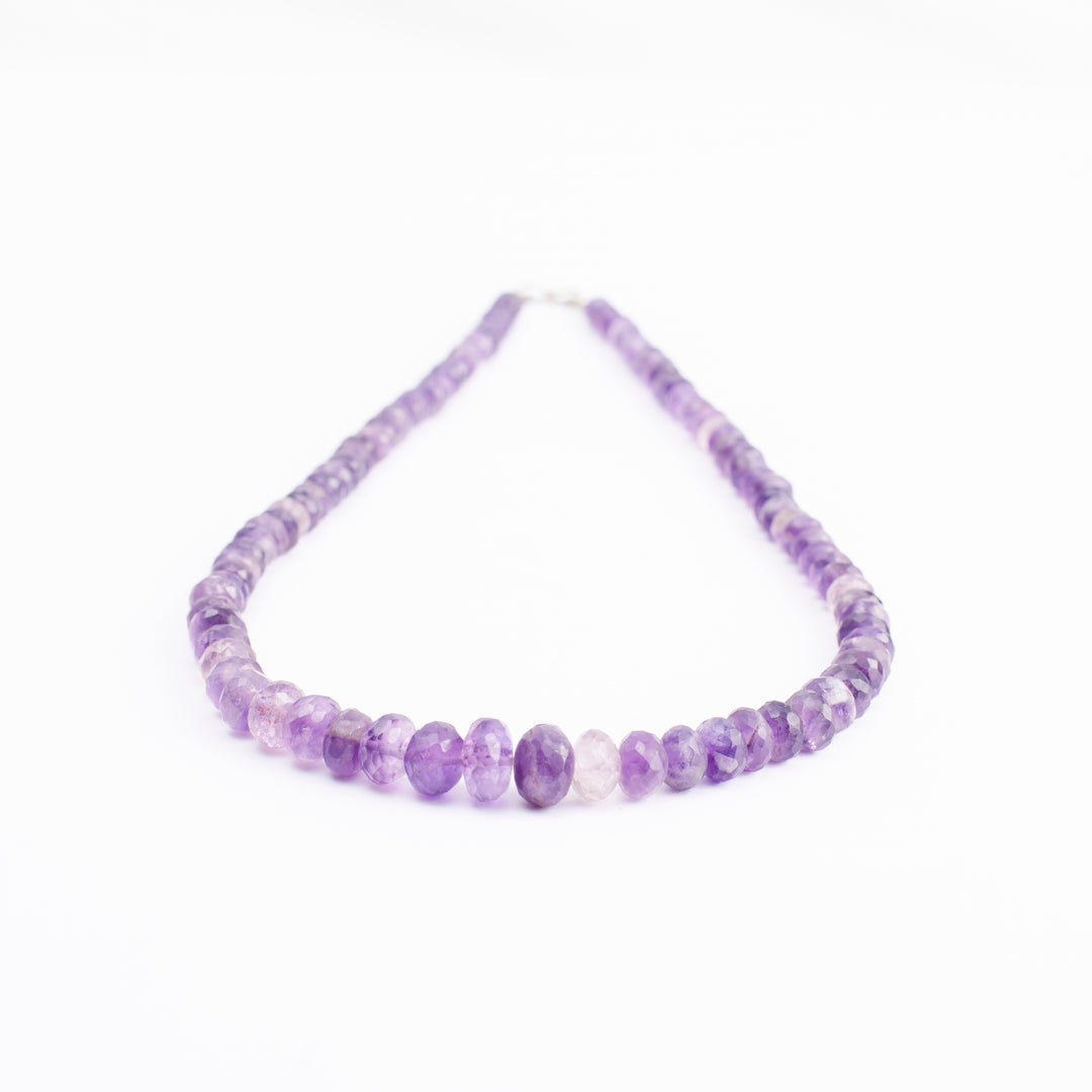 Amethyst Necklace: Peace and Calm - Oval Beads 1 Layer