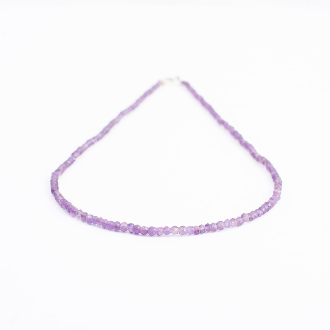 Amethyst Necklace: Peace and Calm - Oval Beads 1 Layer