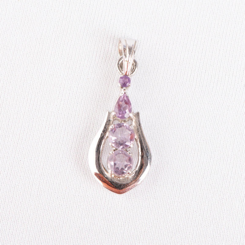 Amethyst Silver Pendant: Peace and Calm