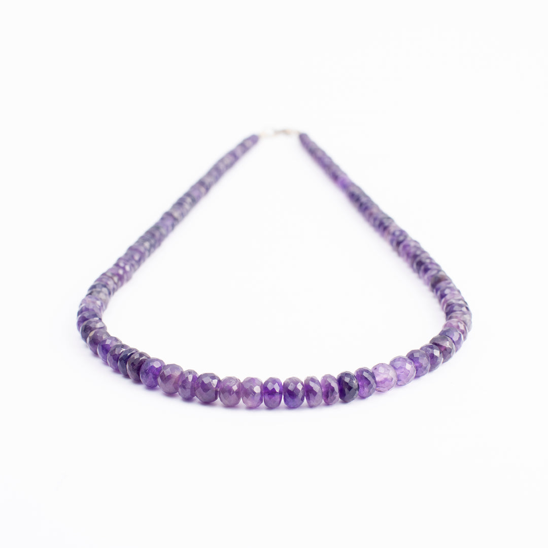 Amethyst Necklace: Peace and Calm - Oval Beads 1 Layer