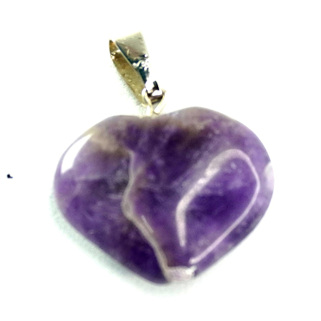 Amethyst Heart Shaped Pendant - Small