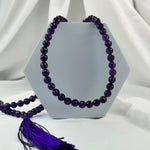 Amethyst Japamala: Peace and Calm - Round Cut Beads 8mm