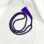 Amethyst Japamala: Peace and Calm - Round Cut Beads 8mm