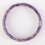 Load image into Gallery viewer, Amethyst Bracelet: Peace and Calm - Square Beads
