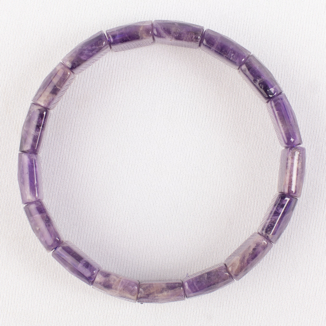 Amethyst Bracelet: Peace and Calm - Square Beads