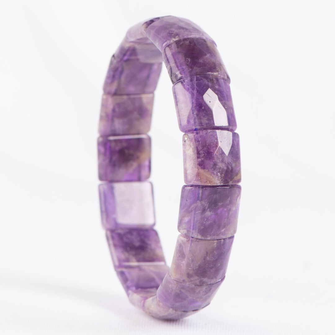 Amethyst Bracelet: Peace and Calm - Square Beads