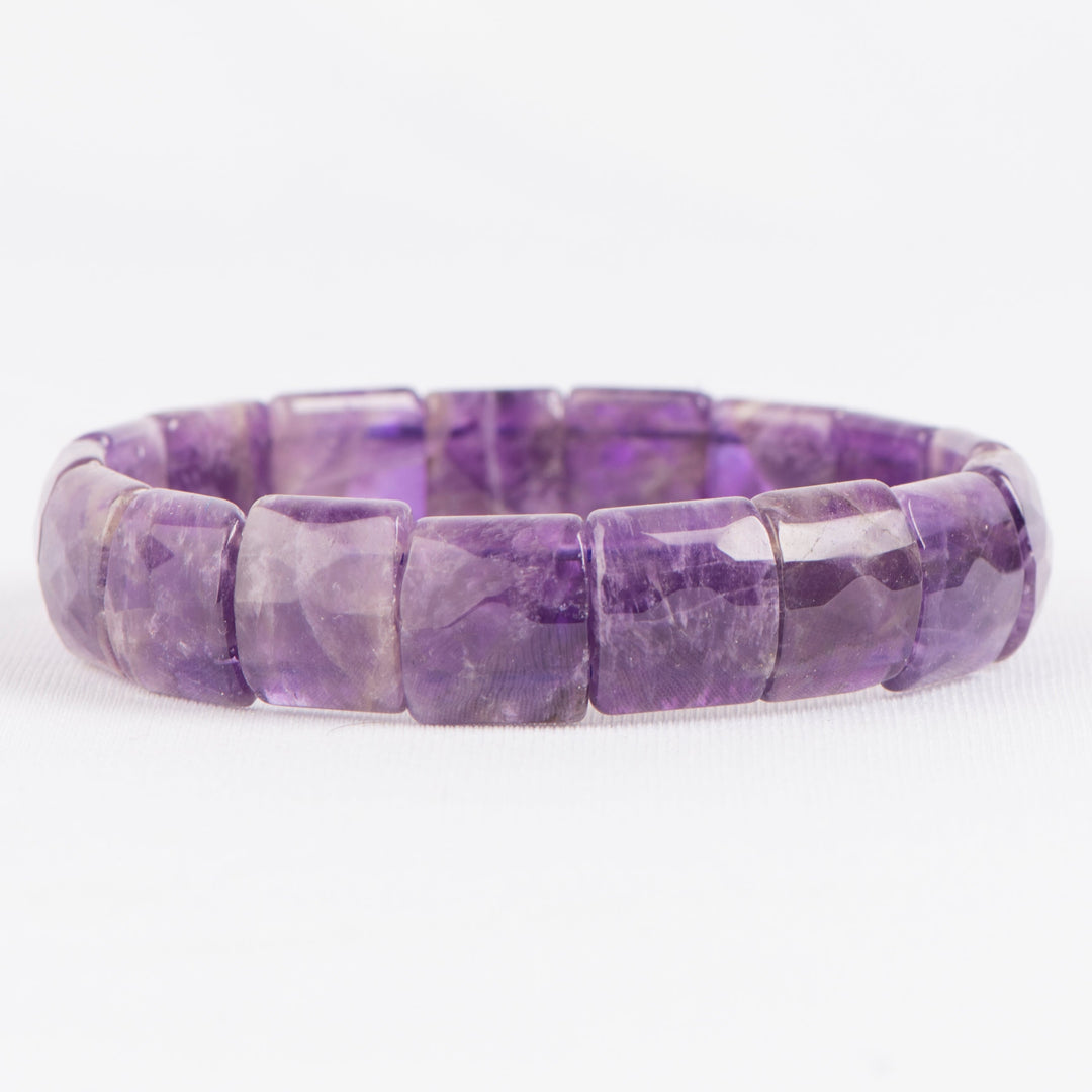 Amethyst Bracelet: Peace and Calm - Square Beads