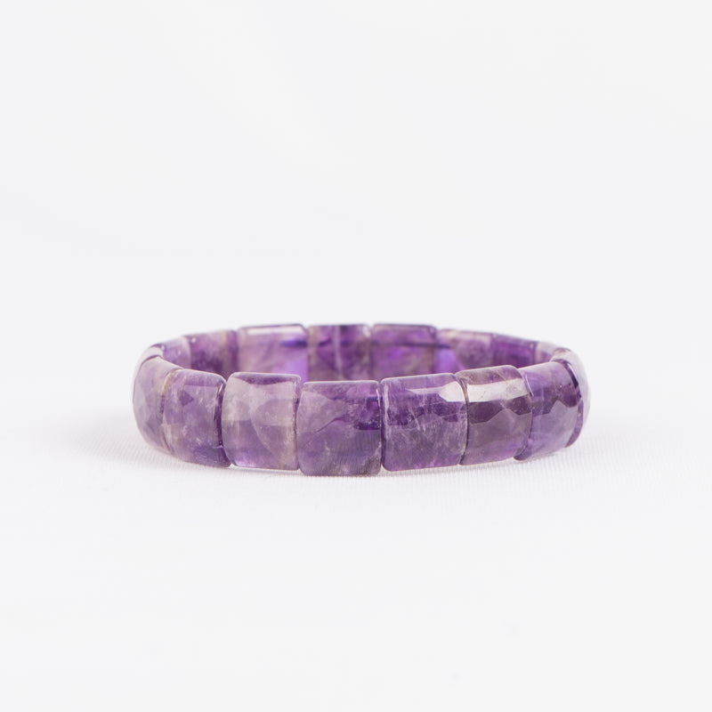 Amethyst Bracelet: Peace and Calm - Square Beads