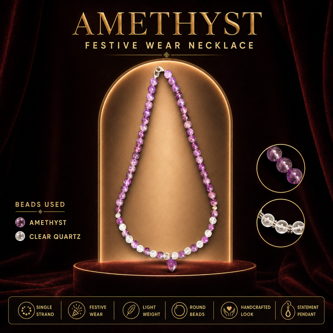 Amethyst Festive Wear Necklace