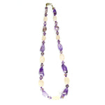 Load image into Gallery viewer, Amethyst with Rose Quartz Necklace: Peace and Self Love - Multishaped 1 Layer
