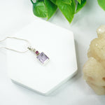 Load image into Gallery viewer, Amethyst Silver Pendant - Square
