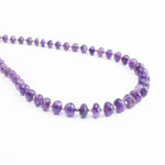 Load image into Gallery viewer, Amethyst Necklace: Peace and Calm - Oval with Metal Beads 1 Layer Necklace
