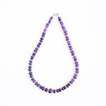 Load image into Gallery viewer, Amethyst Necklace: Peace and Calm - with Pearls Oval Cut Beads 1 Layer (2 beads pearl pattern)
