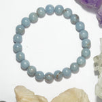 Angelite Bracelet - Round Beads 8mm