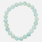 Load image into Gallery viewer, Aquamarine Bracelet: For Courage - Round Beads 8mm
