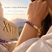 Auralite and Golden Rutile Bracelet