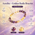 Load image into Gallery viewer, Auralite &amp; Golden Rutile Bracelet