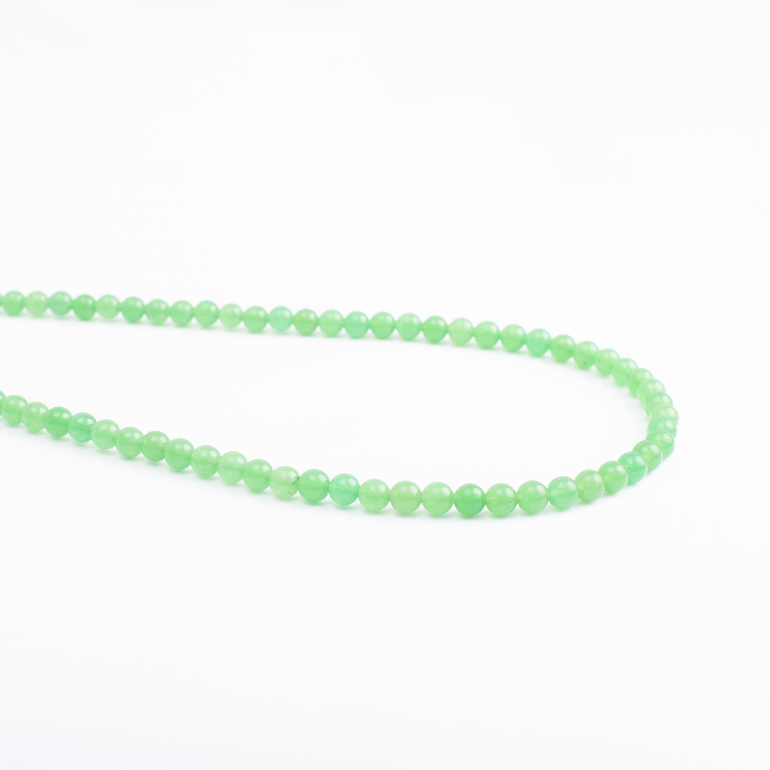 Aventurine Green Round Plain Beads Japamala