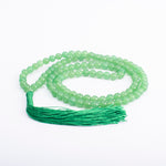 Green Aventurine Japamala: Good Health - Round Plain Beads