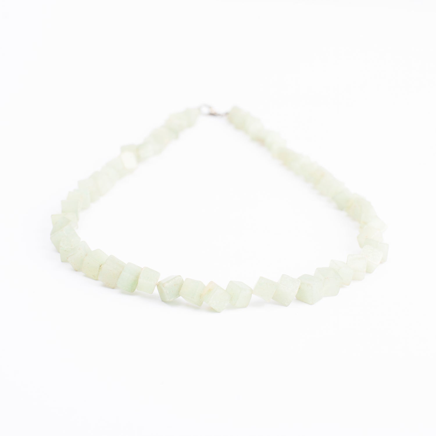 Aventurine Green Square Beads Necklace