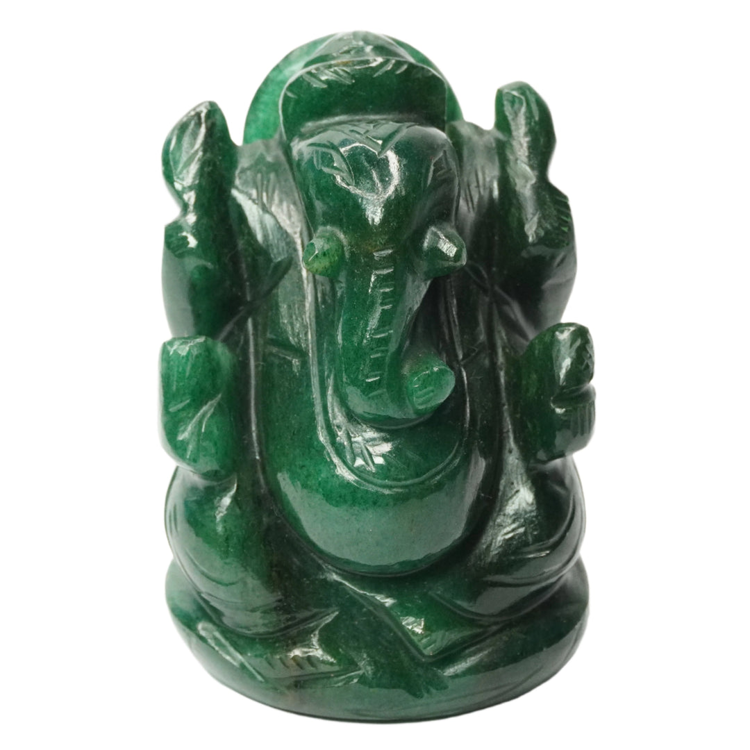 Aventurine Green Ganesha Idol: Good Health