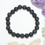 Basalt Bracelet: Stability - Round Beads 8mm