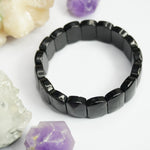 Load image into Gallery viewer, Black Tourmaline Bracelet: Protection - Oval Beads
