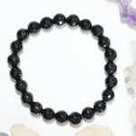 Load image into Gallery viewer, Black Tourmaline Bracelet: Protection - Round Cut Beads 8mm
