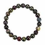 Load image into Gallery viewer, Blood Stone Bracelet: Round Beads  8mm