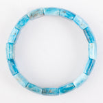 Load image into Gallery viewer, Blue Apatite Bracelet: Removes Loneliness - Square Beads
