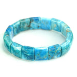 Load image into Gallery viewer, blue apatite square beads bracelet
