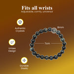 Load image into Gallery viewer, Blue Tiger&#39;s Eye Bracelet: Self Confidence - Round Beads 8mm
