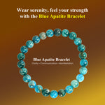 Load image into Gallery viewer, Blue Apatite Bracelet: Removes Loneliness
