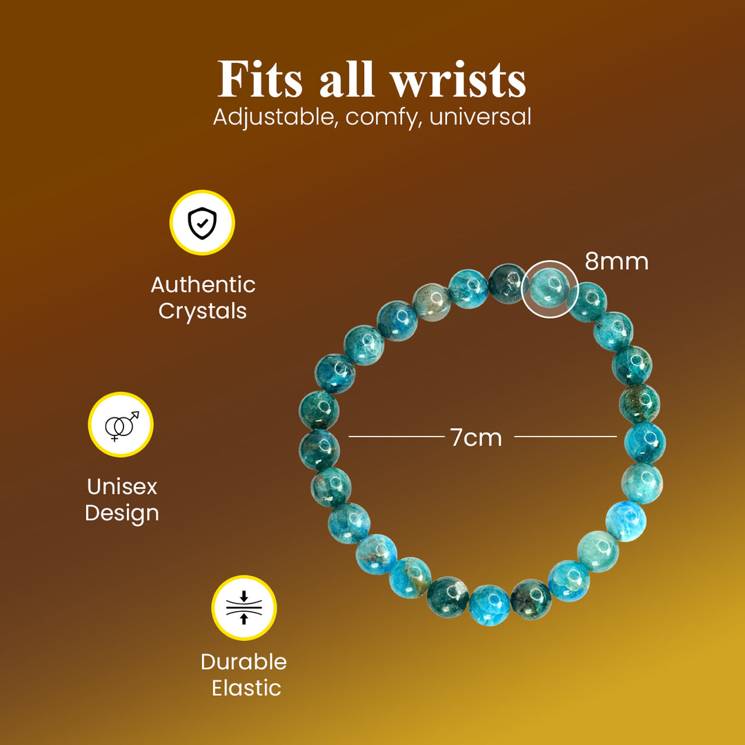 Blue Apatite Bracelet: Removes Loneliness