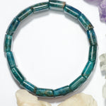 Blue Apatite Bracelet: Removes Loneliness - Square Beads