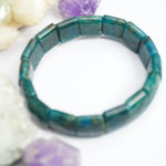 Blue Apatite Bracelet: Removes Loneliness - Square Beads