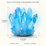 Load image into Gallery viewer, Blue Titanium Aura Quartz Cluster