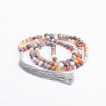 Botswana Agate Japamala: Mindfulness - Round Plain Beads 8mm