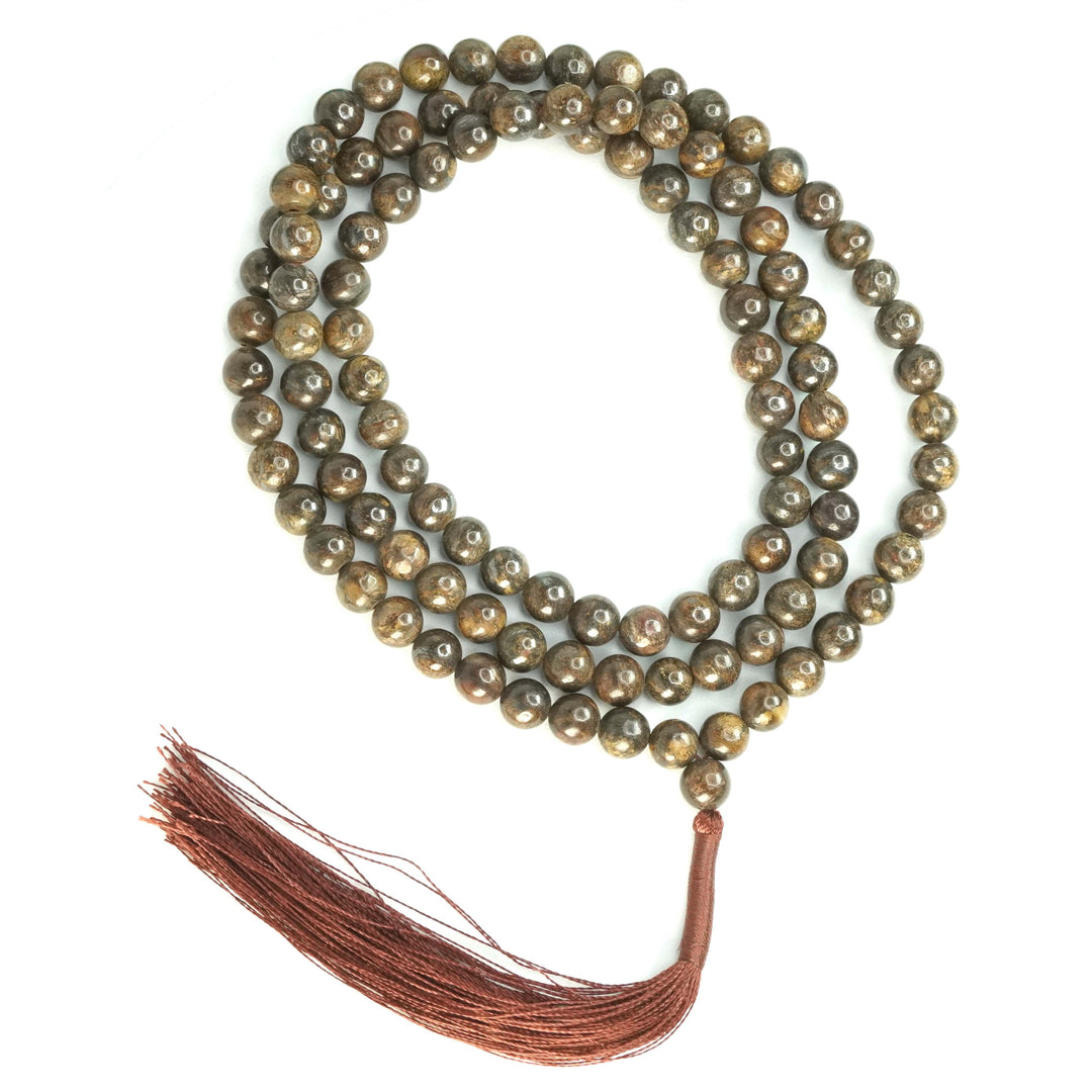 Bronzite Japamala: Courtesy - Round Plain Beads 8mm