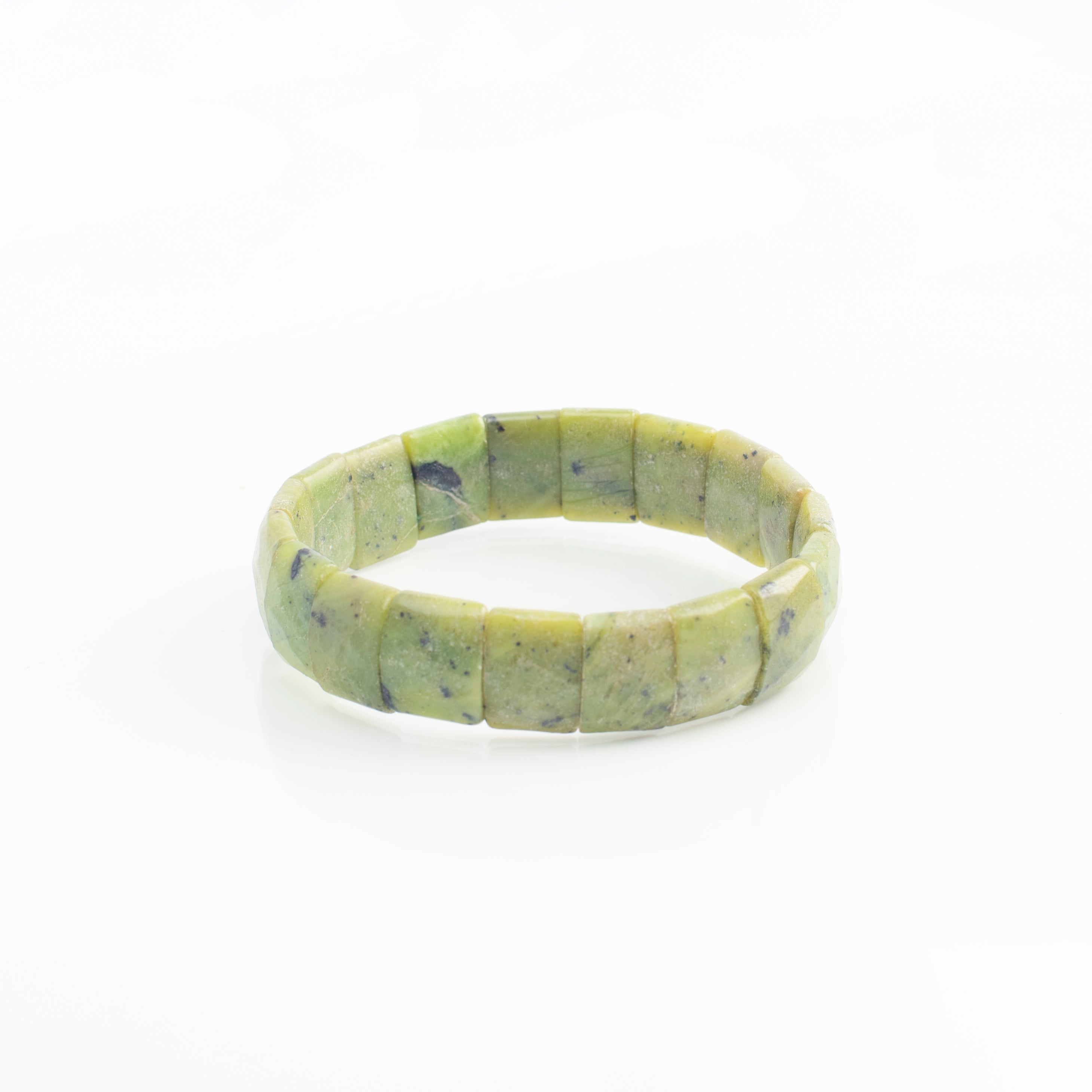 Burma Jade Square Beads Bracelet