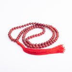 Red Carnelian Japamala: Creativity - Round Plain Beads 8mm