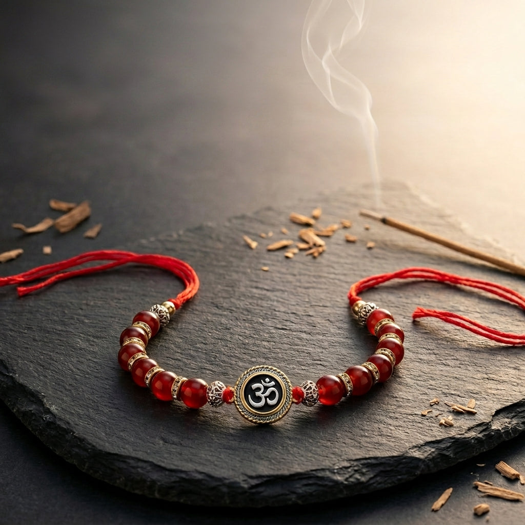 Carnelian OM Rakhi