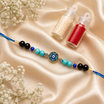 Load image into Gallery viewer, Turquoise &amp; Black Tourmaline Evil Eye Rakhi