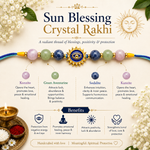 Load image into Gallery viewer, Sun Blessing Crystal Rakhi