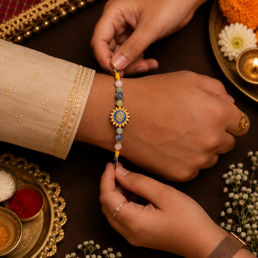 Sun Blessing Crystal Rakhi