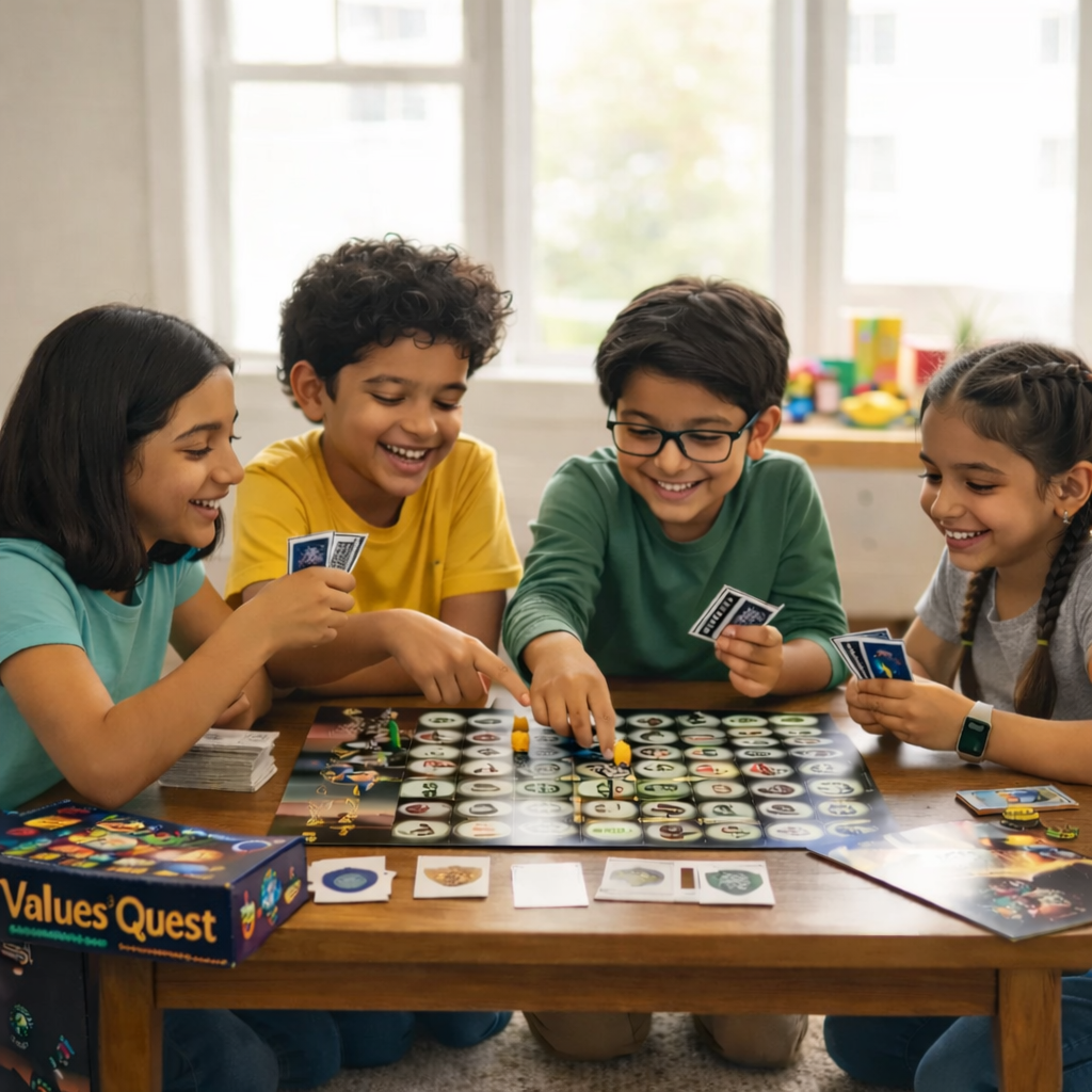Values Quest Educational Board Game for Kids | Teach Human Values & Emotional Intelligence | Fun Family Game | Ages 6+ Gift