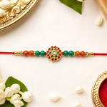 Load image into Gallery viewer, Red &amp; Green Aventurine Rakhi