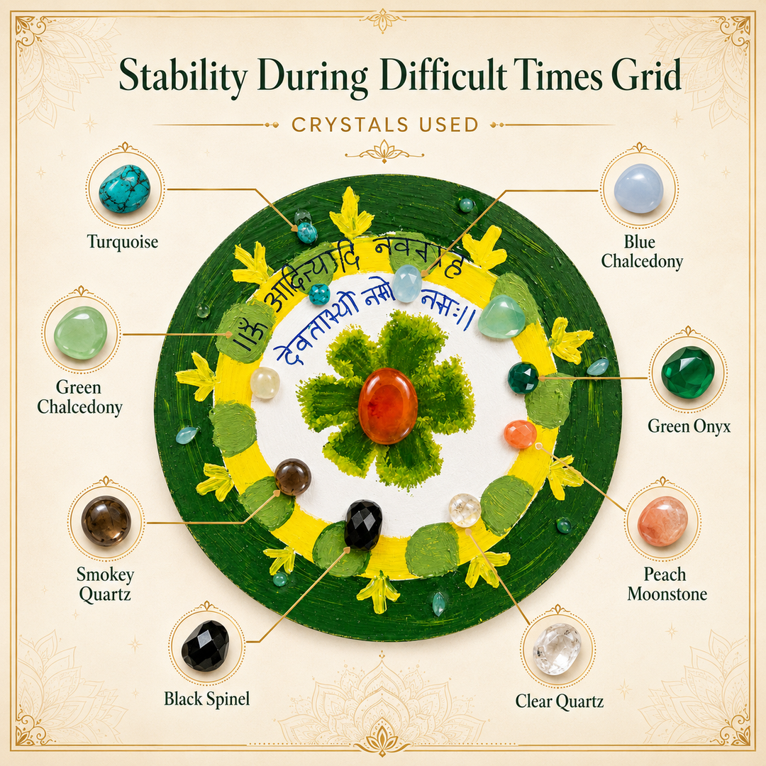 Stability During Difficult Times Crystal Grid