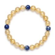 Golden Rutile and Lapis Lazuli